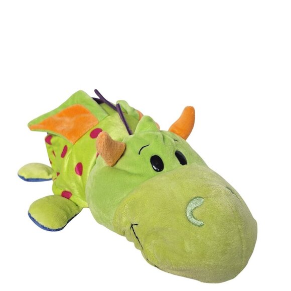 Flip a Zoo White Unicorn Green Dragon Reversible Plush 19" - Picture 6 of 11
